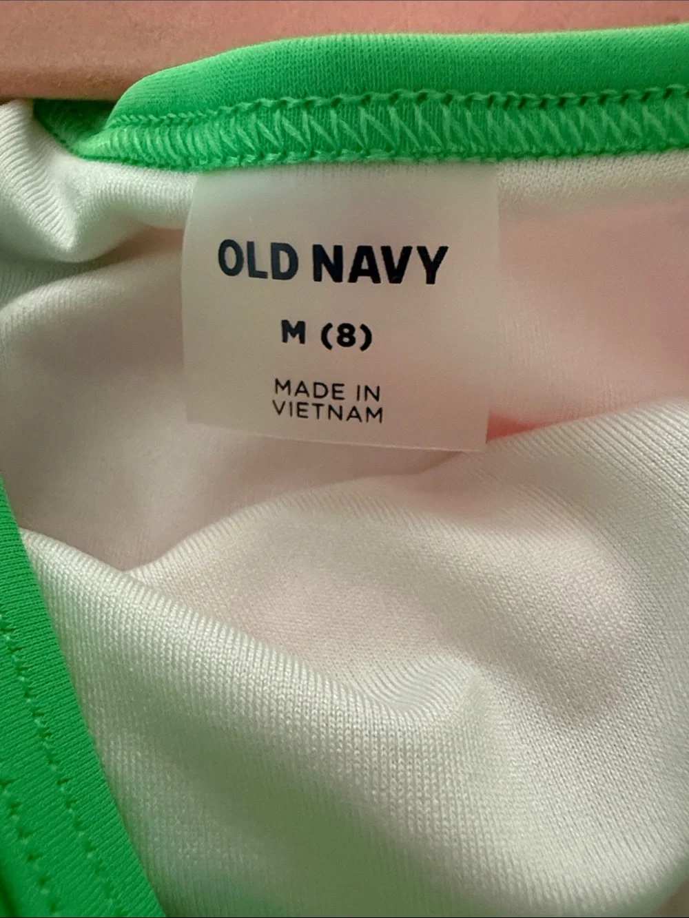 NWOT Old Navy Girls Colorblock One-Piece Swimsuit in Green, Pink & Red